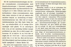 1958: Første overenskomst bliver indgået og underskrevet af daværende formand Karen Tygstrup. Her beskrevet i fagbladet.